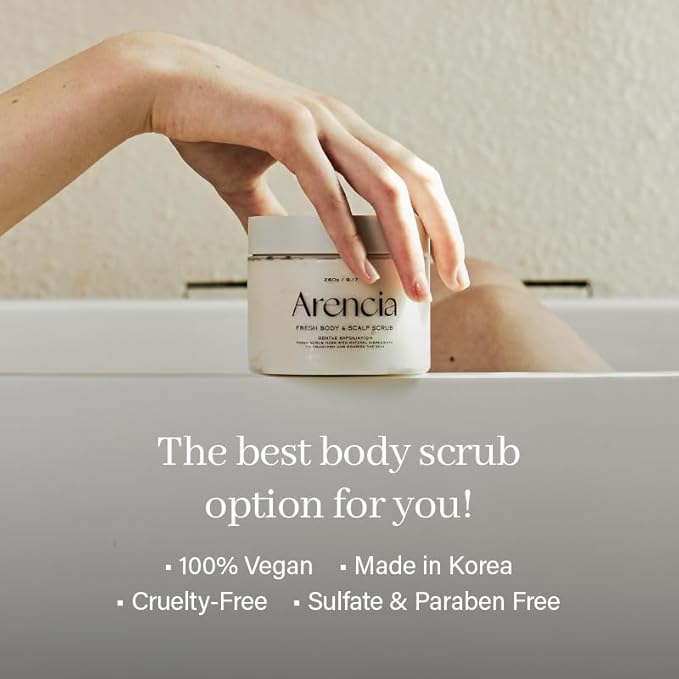 Fresh Cloud Sea Salt Body & Scalp Scrub (Black) - Exfoliant, Bump Eraser For Silky Smooth Skin, Korean Skin Care-Velvo Beauty