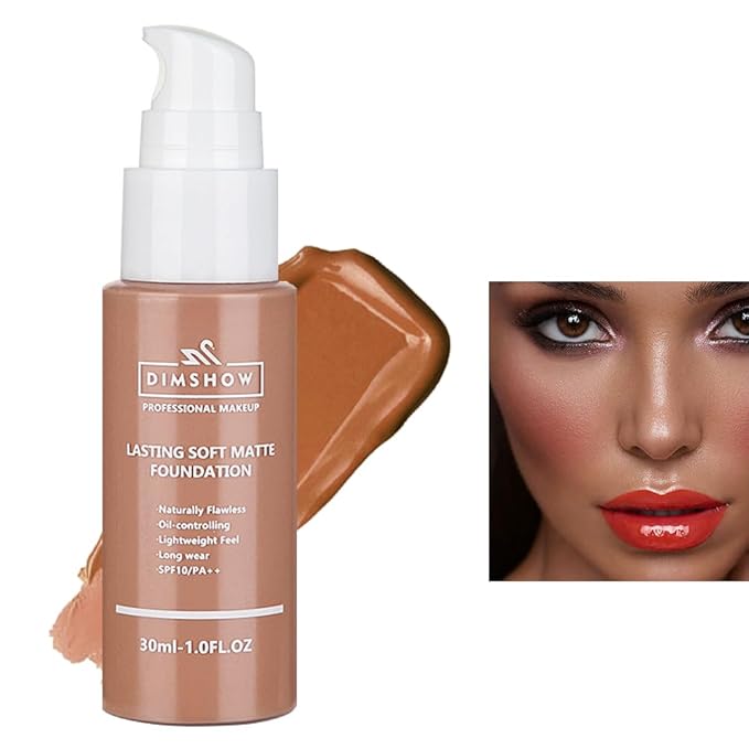 Flawless Matte Liquid Foundation Makeup, Vegan & Cruelty-Free, Liquid Oil-Free Foundation Face Makeup for Combination & Oily Skin, Longwear Medium-Full Coverage (09, 30ml)-Velvo Beauty