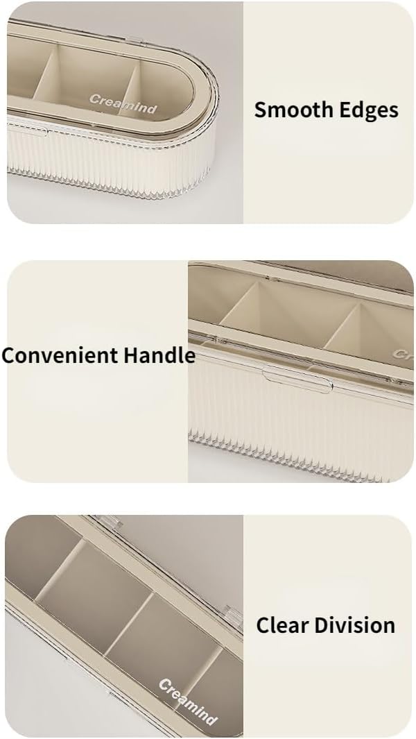 Clear Acrylic Makeup Brush Holder Organizer With Lid - Cosmetic Storage Case Display for Vanity and Sponges-Velvo Beauty