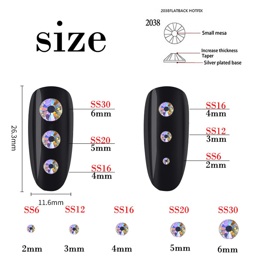 3000 Pieces SS12 3mm Flatback Rhinestones Clear Glass Round Gems Crystals for Nail Art DIY Crafts Clothes Shoes Bags (Yellow Coffee)