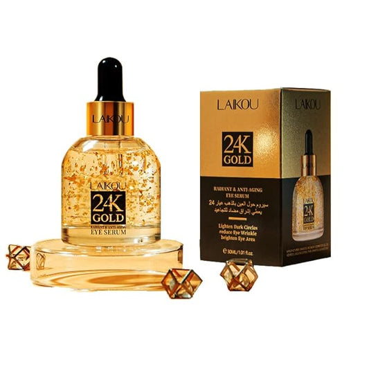 AKARY 24K Gold Eye Serum, Under-eye Firming Serum for Reduces Puffy Eyes, Dark Circles, Fine Lines, Under Eye Bags, Tightening, Hydrating Face Serum, Treatment for Skin Care with Nicotinamide and Vitamin E-Velvo Beauty