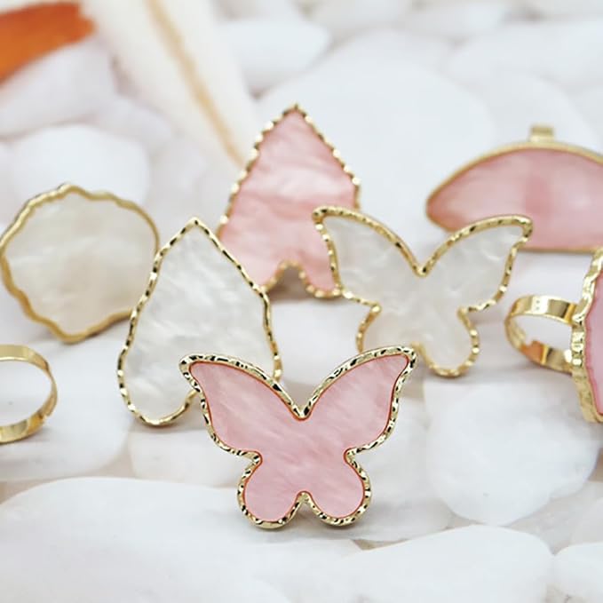 2 Pcs Nail Art Palette Ring Nail Color Mixing Tray Nail Polishing Palette Makeup Foundation Mixing Plate with Finger Ring for Nail Salon Shop Heart-Velvo Beauty