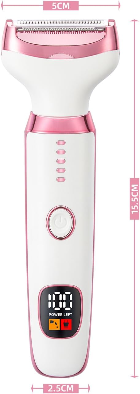 Electric Razor for Women 5 in 1 Rechargeable Painless Body Razors and Facial Hair Remover for Bikini Leg Body Face Underarm-Velvo Beauty