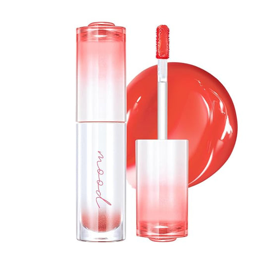 Peripera Ink Mood Glowy Tint, Korean Lip Tint, Naturally Moisturizing, Lightweight, Glow-Boosting, Long-Lasting, Comfortable, Non-Sticky, Mask Friendly, No White Film, K Beauty (024 CORAL PRIDE)-Velvo Beauty