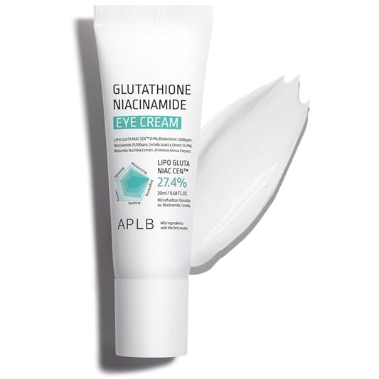 APLB Glutathione Niacinamide Eye Cream | LIPO GLUTA NIAC CEN™ 27.4% 0.68 FL.OZ/Korean Skincare, Eye cream for dark circles and puffiness, Improve elasticity & provide moisture around eye region-Velvo Beauty