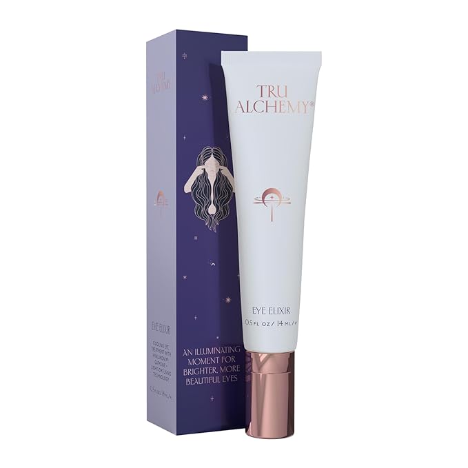 Tru Alchemy Eye Elixir Cooling Eye Treatment Cream - Dark Circle Eye Cream for Puffiness and Bags Under Eyes - Caffeine, Hyaluronic Acid, Vitamin C (2-Pack)-Velvo Beauty