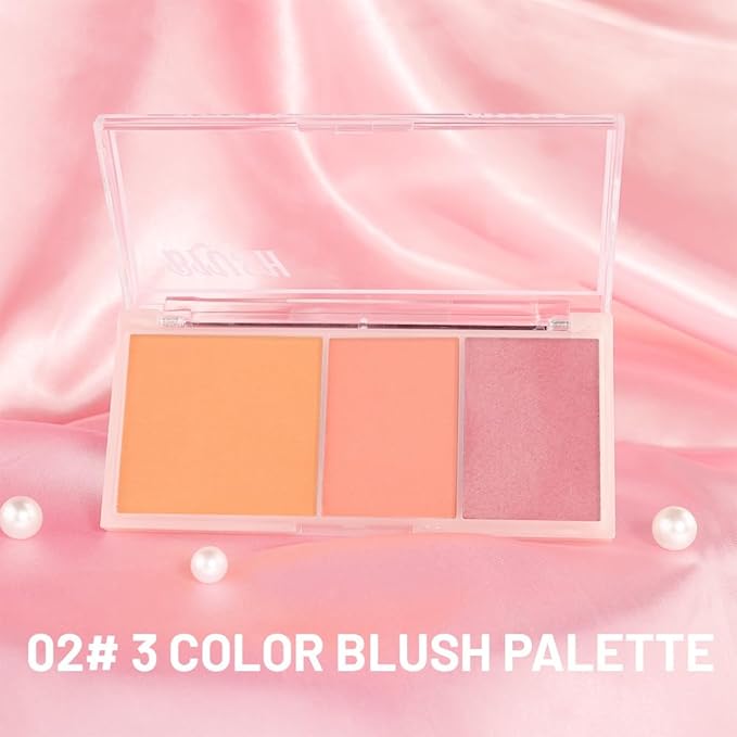 3 IN 1 Brown Nude Face Highlight Bronzer Powder Palette for Face Cheeks Contour Brightening, Buildable Matte Coverage Natural Makeup,Ultra Sculpt Nose Shadow Eyeshadow Primer-Orange-Velvo Beauty