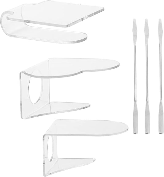 Framendino, 6 in 1 Set Hand Makeup Mixing Palette, Makeup Plate for Foundation with Spatula Makeup Artist Tool for Mixing Foundation Eye Shadow Nail Art for Women-Velvo Beauty