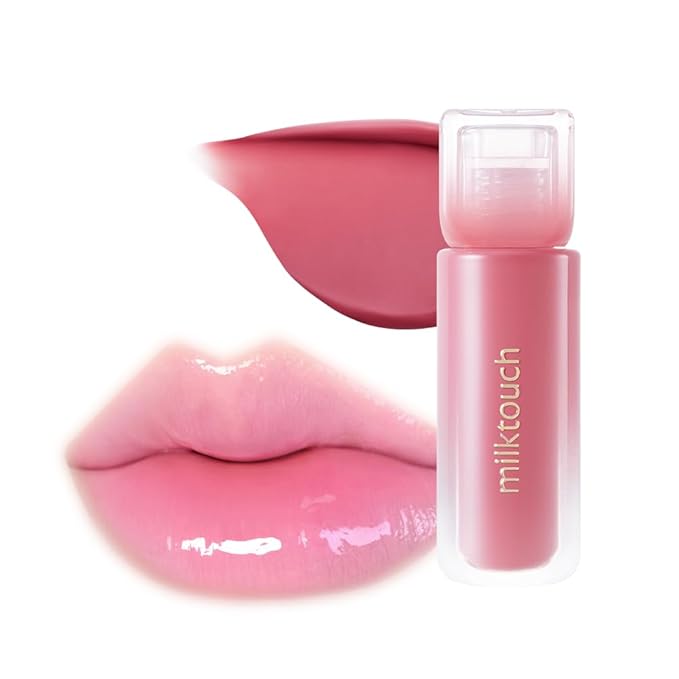 MILKTOUCH Dew Stain Sheer Lip Gloss (02 Bubbly Pink, 0.14 Fl Oz (Pack of 1))-Velvo Beauty
