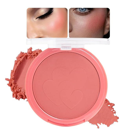 Single Warm Orange Matte Cream to Powder Blush Makeup Palette, Cheeks Face Blushes for Older Women, Natural Monochrome Blushes Makeup Palette, Paleta de rubores 05(0.35 Oz)-Velvo Beauty