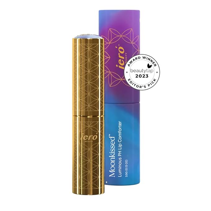 ieró Beauty Moonkissed Luminous PH Tinted Lip Balm w/Shea Butter & Vitamin E, Lip Care Moisturizer, Lip Plumper for Soft & Supple Lips, Paraben Free, Vegan, Sheer Berry w/Blue-Violet Shimmer-Velvo Beauty