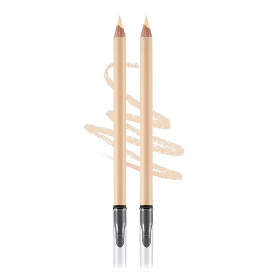 2pcs Concealer Pencil with Sponge,Full Coverage,Waterproof Under Eye Concealer Stick for Dark Circles,Blemishes,Aging Spots,Acne,Freckles-Velvo Beauty