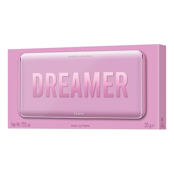 Pupa Milano Make-Up Palette L, 004 Pink, 0.71 oz - 18 Pan Eyeshadow and Blush Palette, Matte, Shimmer, Metallic Finishes - Blendable Velvety Texture Blush Powder - Talc-Free - Eco-Friendly Packaging-Velvo Beauty