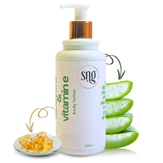Aloe Vera Lotion for Dry Skin - Hand & Body Moisturizing Vitamin E Lotions 10.14 Fl Oz - Waterlily, Argan oil and Almond oil Extracts Skincare-Velvo Beauty