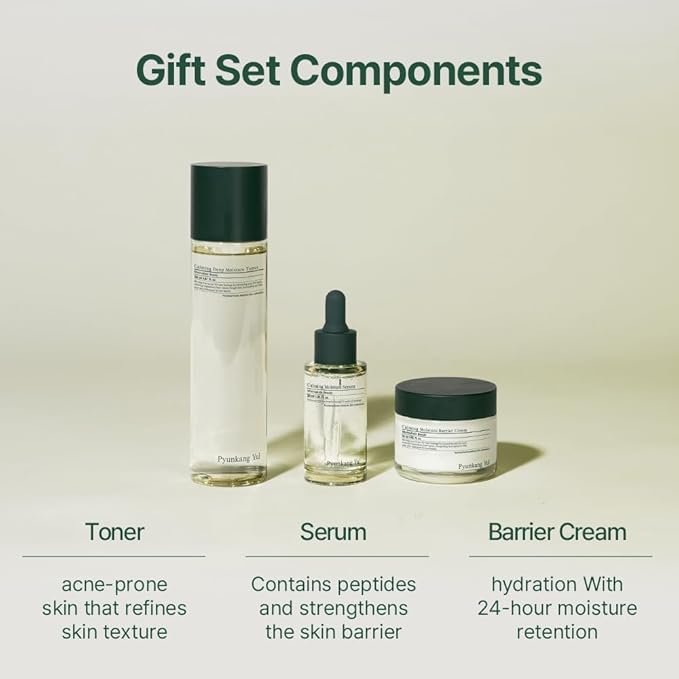 Pyunkang Yul PKY Calming Skincare Gift Set with Premium Gift Wrapping, Instantly Calms Sensitive Skin,vegan, Korean Skincare (3-item set)-Velvo Beauty