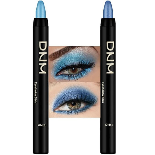 evpct 2Pcs Cream Eyeshadow Sticks Set for Eyes Dazzling Blue & Royal Blue Shimmer Eye Crayon Shadow Brightener Stick Pencil Pen Bulk sombras en crema para ojos 11+13-Velvo Beauty