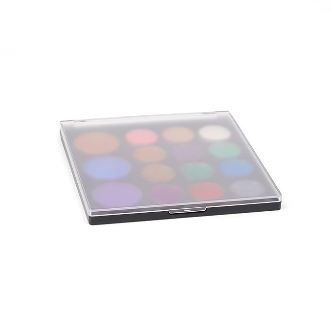 AJLTPA Magnetic Makeup Palette with Frosted Clear Top, Empty Eyeshadow Palettes depots Travel Storage Box with 40Pcs Adhesive Metal Stickers for DIY Cosmetics Powder (Large - 5.72" x 5.98")-Velvo Beauty