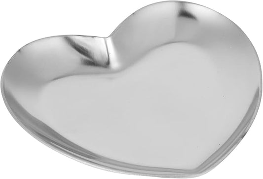 Nail Palette, Nail Palette Nail Palette Heart Shaped Art Palette Stainless Steel Palette Makeup DIY Paint Color Mixing Tray Nail Art Palette Resin(Silver)-Velvo Beauty