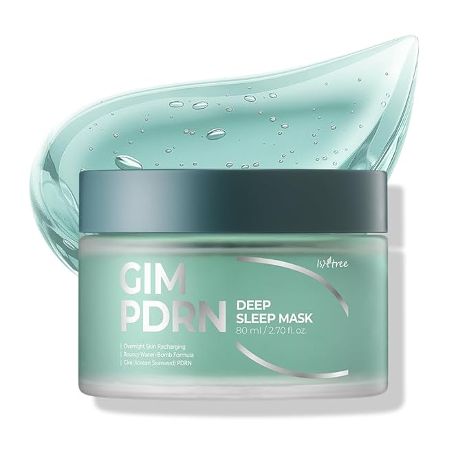 IsNtree Gim PDRN Deep Sleep Mask 80ml, 2.7 fl oz | Korean SEAWEED Skincare Sleeping Mask gel | Night Cream | Facial Mask | Overnight Gel mask for Hydration & Skin Bounce-Velvo Beauty