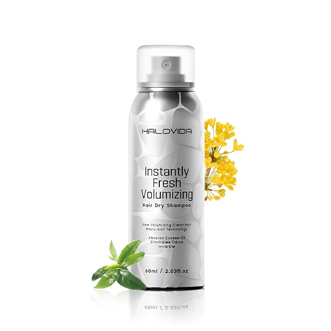 Dry Shampoo for Women, Travel Size Dry Shampoo Spray for Dark Hair Leaves No White Residue, Absorb Oils, Volumizing & Refresh Hair for 72 Hours, 2.03 Fl Oz-Velvo Beauty
