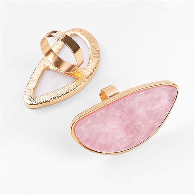 2 Pcs Resin Mixing Palette with Finger Rings Eyelash Extension Glue Rings Nail Art Equipment-Velvo Beauty