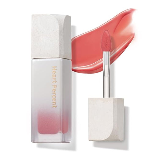 Heart Percent Dote On Mood Pure Glow Tint, Watery & Lightweight Moisturizing Lip Stain Long Lasting Liquid Lipstick 6.8g, #07. Fig Rose-Velvo Beauty