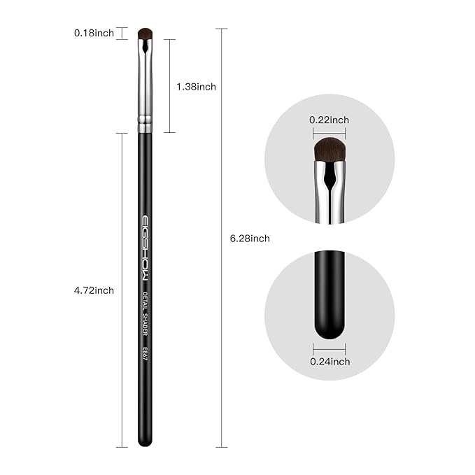 EIGSHOW Concealer Brush, Detail Shader Makeup Brush for Blending Eyeshadow, Concealing Small Blemishes and Imperfections - Precision Application (E867)-Velvo Beauty