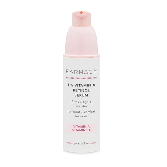 Farmacy Retinol Serum for Face - 1% Vitamin A Anti Aging - Resurfacing Wrinkle Formulated with Encapsulated Retinol + Ceramide NP to Prevent Moisture Loss + Replenish Skin Barrier (30ml)-Velvo Beauty