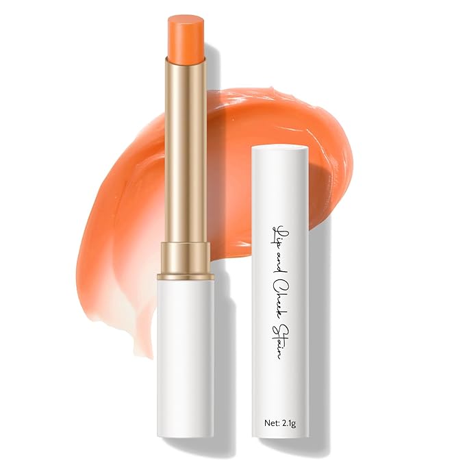 KYDA PH-Activated Lip and Cheek Stain, PH Color Changing Formula for Lasting Custom Lip Color, Keep Lips Soft and Moisturizing with Avocado Oil, Multiuse Color Balm, PEACH-Velvo Beauty