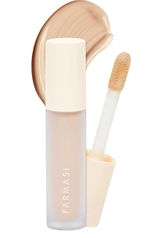 FARMASI Vfx Pro Liquid Concealer Makeup, All-in-one Full Coverage, Highly Pigmented Concealer for All Skin Type, Hide Shadows & Imperfections, Enhance Skin Fullness Foundation Concealer 0,24 Fl Oz N01-Velvo Beauty