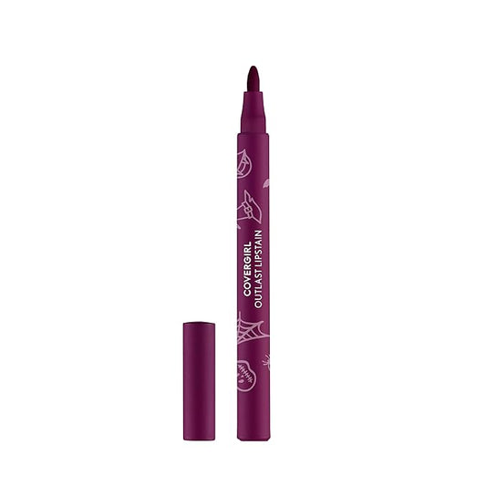 Covergirl Outlast, Extra Witchy, Lipstain Halloween Limited Edition, Transfer-Proof, Non-Drying, Lightweight, Buildable, 0.05oz-Velvo Beauty