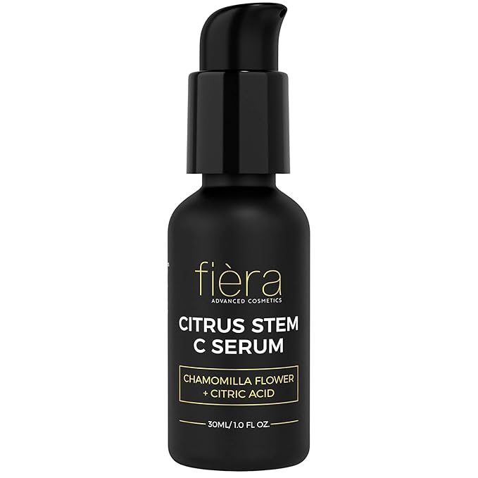 Fièra Vitamin C Serum with Hyaluronic Acid & Citrus Stem Cells - Anti-Aging Brightening, Firming, Hydrating Serum for Mature Skin, Reduces Dark Spots, Fine Lines & Boosts Radiance - 1 FL. OZ. / 30 ML-Velvo Beauty