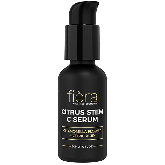 Fièra Vitamin C Serum with Hyaluronic Acid & Citrus Stem Cells - Anti-Aging Brightening, Firming, Hydrating Serum for Mature Skin, Reduces Dark Spots, Fine Lines & Boosts Radiance - 1 FL. OZ. / 30 ML-Velvo Beauty
