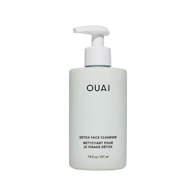 OUAI Detox Facial Cleanser - Deep Cleansing Face Wash with Glycolic Acid, Niacinamide & PHA - Removes Sweat, Dirt & Oil Without Drying - Gentle Face Cleanser for Post-Workout (7.8 Fl Oz)-Velvo Beauty