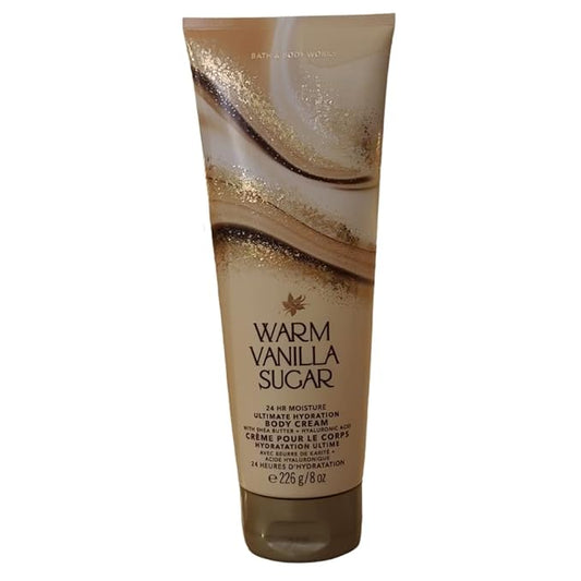 Bath & Body Works Warm Vanilla Sugar Ultra Shea Body Cream 8 Oz (I0095235)-Velvo Beauty