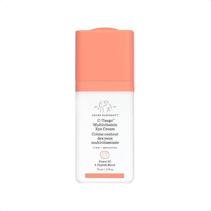 Drunk Elephant C-Tango Eye Cream with Vitamin C, Brightening & Restorative Under Eye Moisturizer (15mL/0.5 Fl Oz)-Velvo Beauty