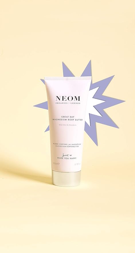 Neom- Great Day Magnesium Body Butter, 200ml | Mandarin & Wild Mint | Cream Moisturiser With Essential Oils | Nourish & Soften | Fresh & Zesty-Velvo Beauty