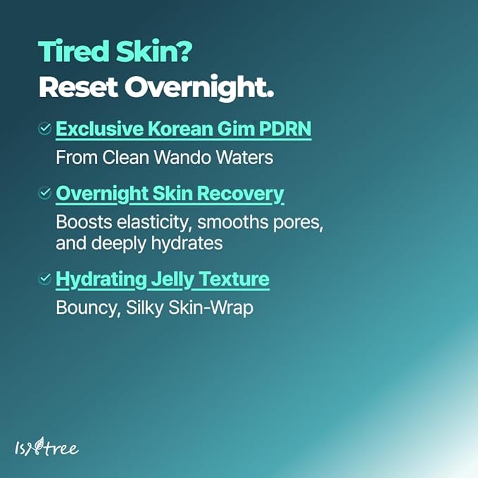 IsNtree Gim PDRN Deep Sleep Mask 80ml, 2.7 fl oz | Korean SEAWEED Skincare Sleeping Mask gel | Night Cream | Facial Mask | Overnight Gel mask for Hydration & Skin Bounce-Velvo Beauty