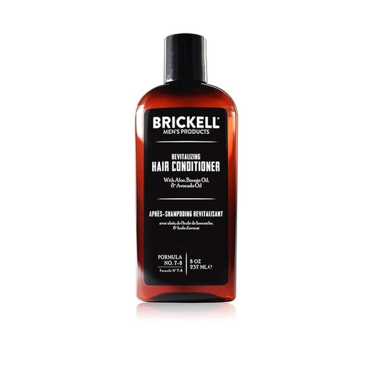 Brickell Men's Revitalizing Hair Conditioner for Men, Natural and Organic Nourishing Hair Conditioner, Restores Shine and Moisture, 8 Ounce, Scented, New Formula-Velvo Beauty