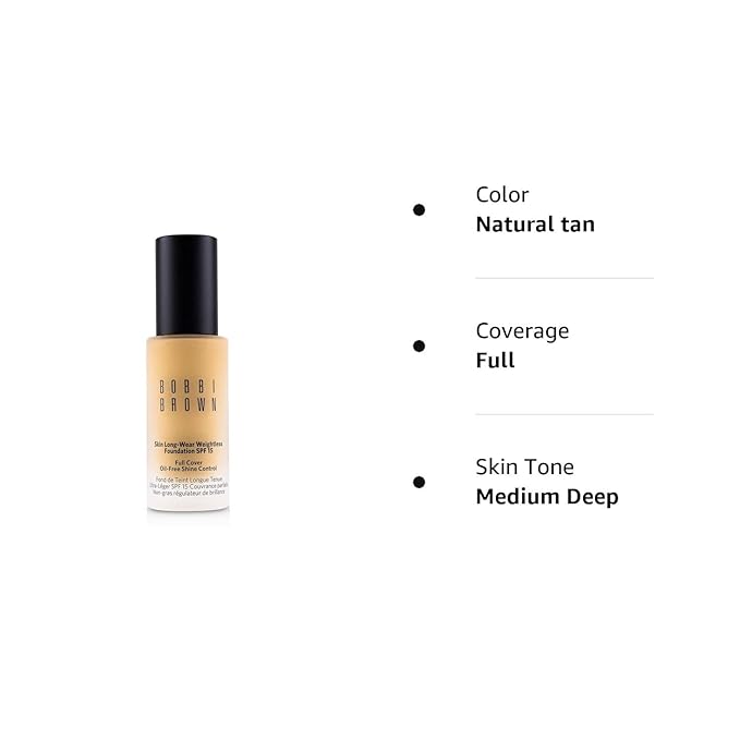 Bobbi Brown Skin Long-Wear Weightless Foundation Broad Spectrum SPF 15 - Natural Tan (4.25) - 1 fl oz/30 ml-Velvo Beauty