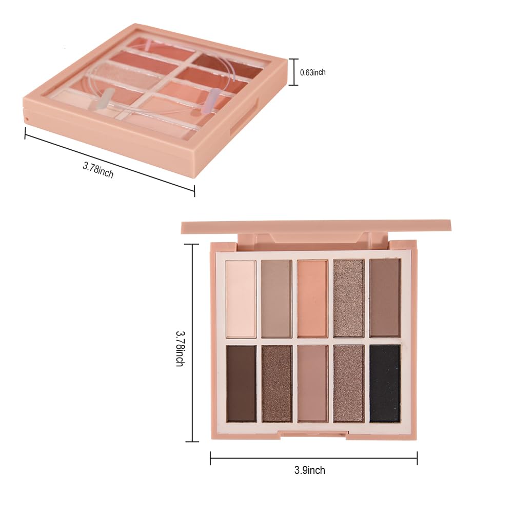 Neutral Nude Eye Shadow Palette,Matte Brown Bronze Naked Cream Eyeshadow Palette,Make Up Pallets for Women Natural Eyeshadows for Eyes Long Lasting Naturing-Looking-Velvo Beauty