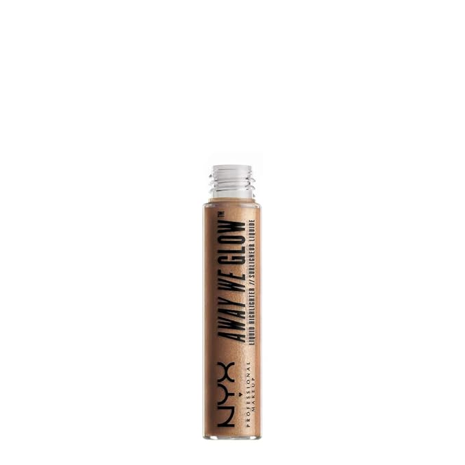 NYX Professional Makeup Away We Glow Liquid Highlighter, Gold Rush, 0.22 Fluid Ounce-Velvo Beauty