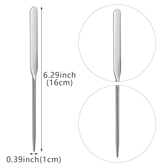 6 Pack Stainless Steel Makeup Spatula Foundation Liquid Foundation Mixer Face Cream Applicator Cosmetic Mixing Tool for Foundation Eye Shadow Cream-Velvo Beauty