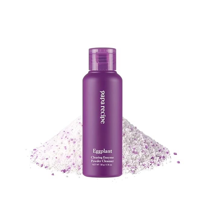 Papa Recipe Eggplant Enzyme Powder Cleanser - Soft Exfoliating Facial Wash for Sensitive Skin (50g, 1.72oz) - Korean Skincare for Radiant, Smooth Complexion, Safe for sensitive skin-Velvo Beauty