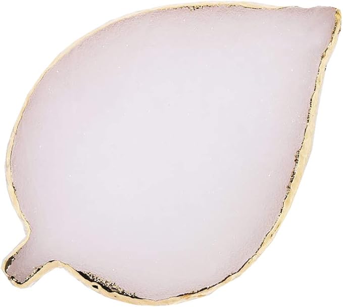 1 Pcs Leaf Resin Nail Art Palette Painting Makeup Palette Tray Cosmetic Nail Gel Polish Colors Mixing Pallet White-Velvo Beauty