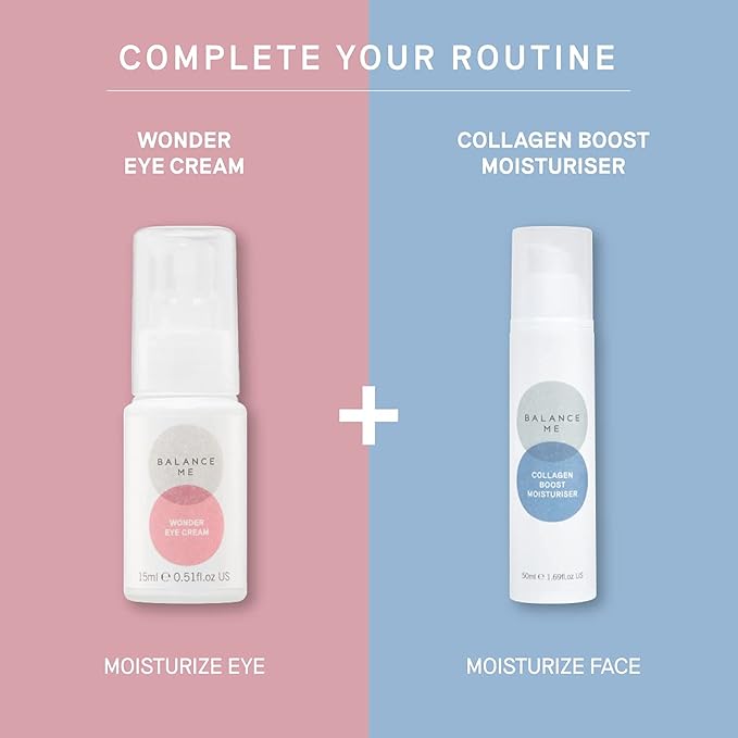 Balance Me Wonder Eye Cream, With Hyaluronic Acid, Reduces Dark Circles & Puffiness, Anti-Ageing & Hydrating Eye Gel, For All Skin Types, 100% Natural, Vegan & Cruelty Free Made In UK, 0.5 Fl Oz-Velvo Beauty