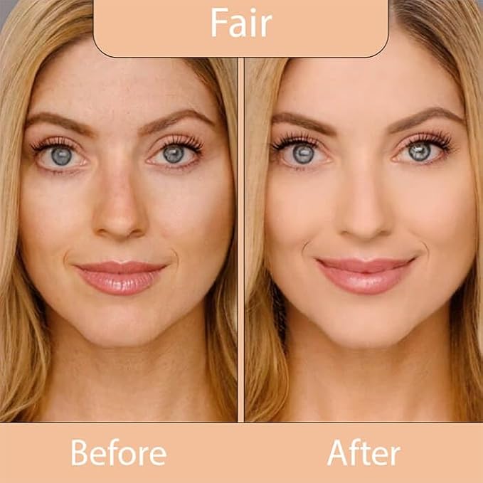 LUMINESS Silk Airbrush Spray Foundation & Buffing Brush Kit – Full Coverage Foundation & Dual-Sided Buffing Brush - Buildable Coverage, Anti-Aging Formula Hydrates & Moisturizes (Shade - Fair)-Velvo Beauty