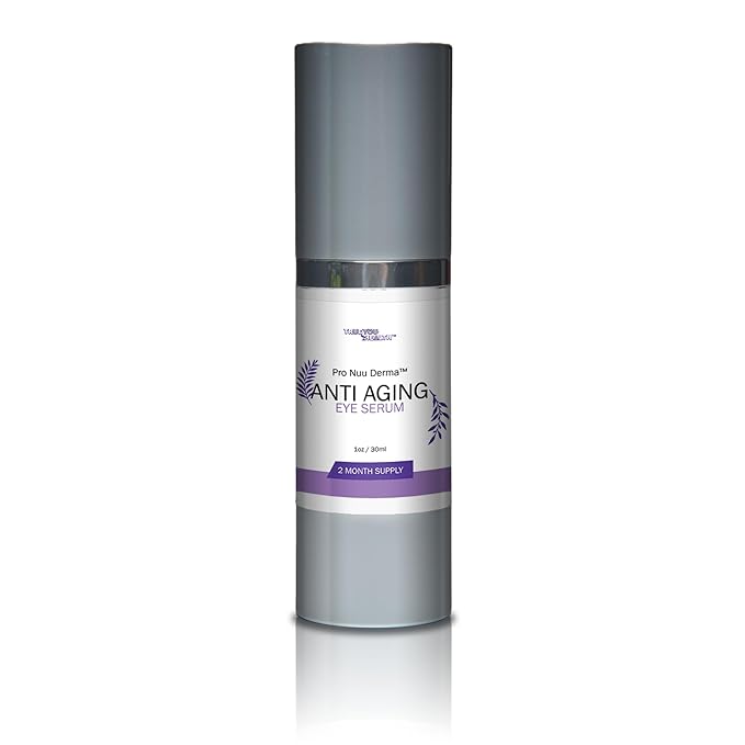 Pro Nuu Derma Serum - 2 Month Supply Anti Aging Serum - Our Best Eye Serum - Improve Dark Circles & Wrinkles with Anti Aging Vitamin C Anti Wrinkle Serum - Anti Aging Eye Serum to Aid Skin Stem Cells-Velvo Beauty