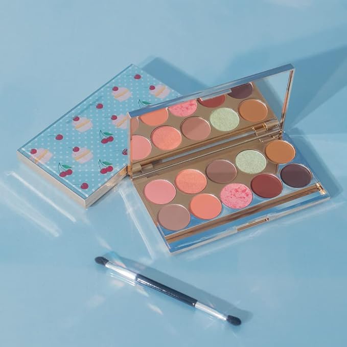FreshO2 x Pony | Dessert Box Eyeshadow Palette |10 special colors| Made In Taiwan | Vegan Cruelty Free-Velvo Beauty