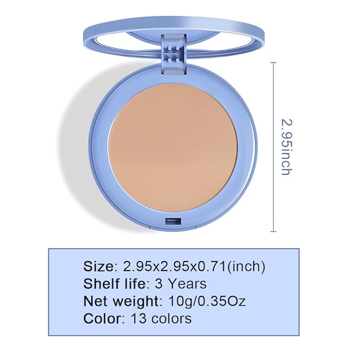 evpct Kaely Oil Control Pressed Face Powder, Get Smooth Flawless Fine Lines and Lightweight Finishing Foundation, Control Shine Long Lasting Waterproof Face Setting Powder Cosmetic, 08 Golden Beige-Velvo Beauty